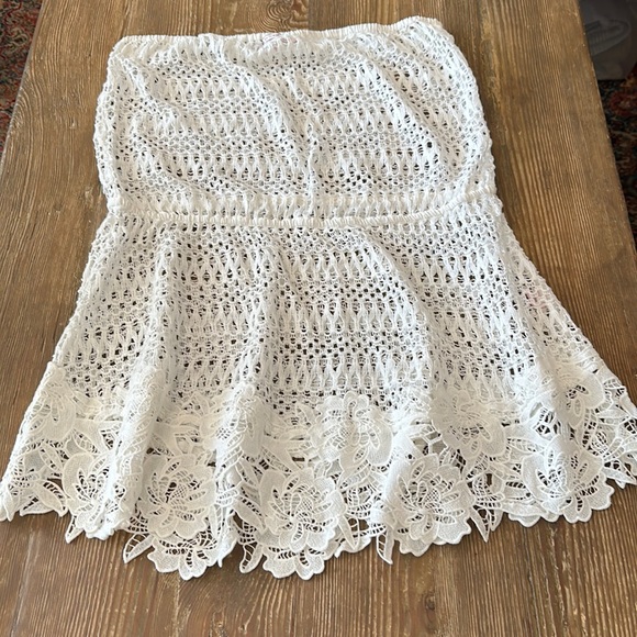 Victoria's Secret Other - Victoria Secret strapless lace and crochet dress Cover-Up XLTG